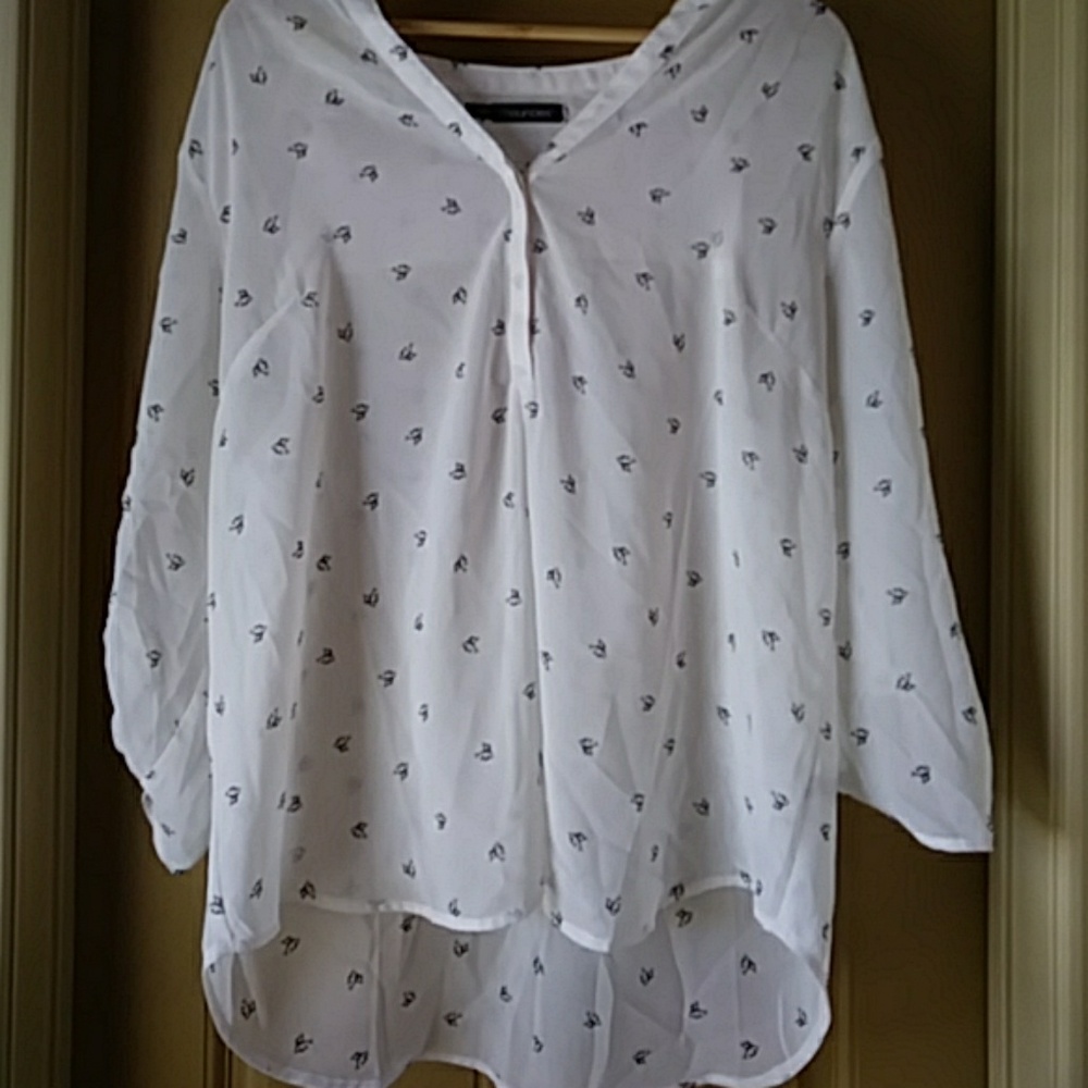 Sheer Blouse with 🐦